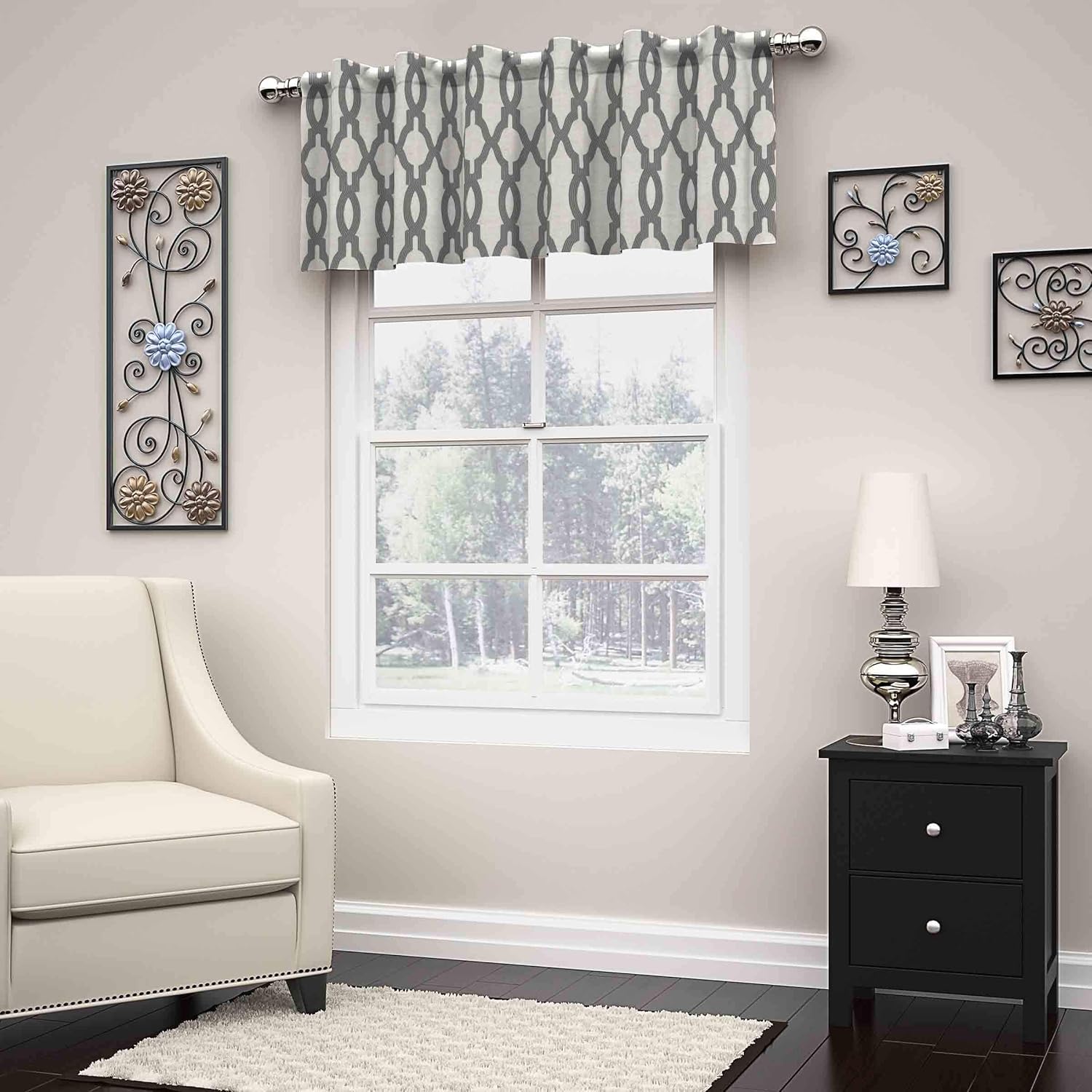 Elegant Grey Eclipse Dixon Curtain Valance: Elevate Your Home Decor Style