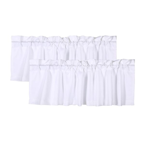 Elegant White Blackout Curtain Valances for Privacy and Style in Windows