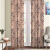 Floral Eyelet Semi-Sheer Curtains: Stylish 2-Piece Door Decor for Your Home