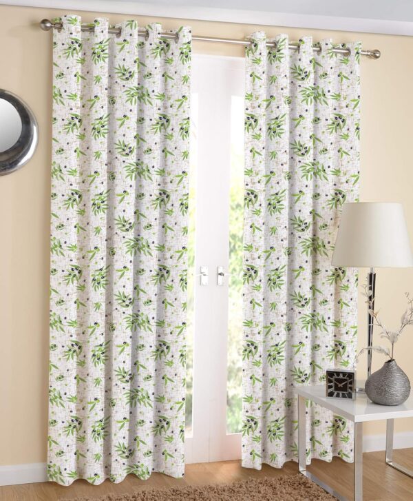 Floral Opaque Cotton Curtains for Stylish Home Decor - Pack of 2