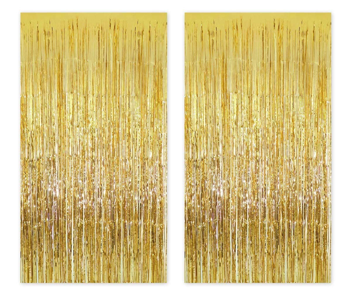 Transform Your Party with Golden Foil Curtains for Stunning Decor