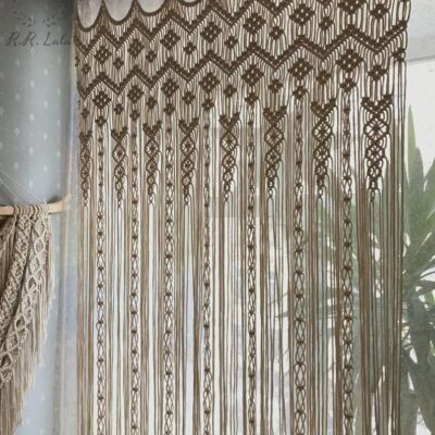 Handmade Macrame Curtain: Stylish Bohemian Decor for Doorways and Weddings