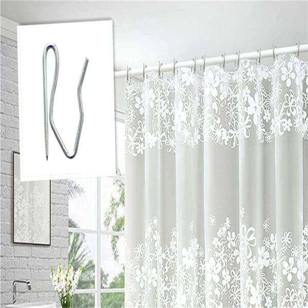 InfantLY 20pcs Metal S Shape Hooks for Easy Curtain Hanging Solutions