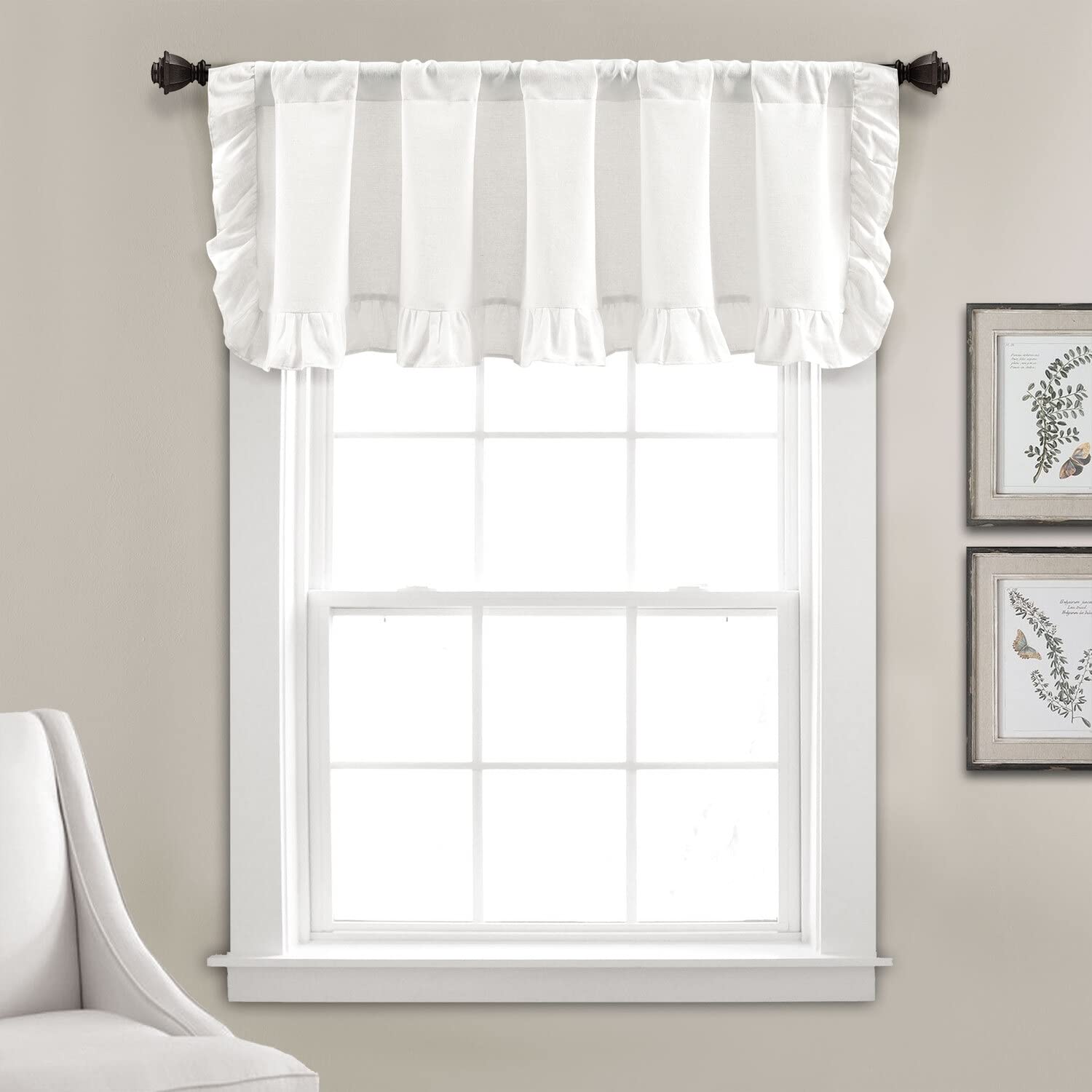 Lush Decor White Ruffle Curtain Valance: Elevate Your Window Style Effortlessly