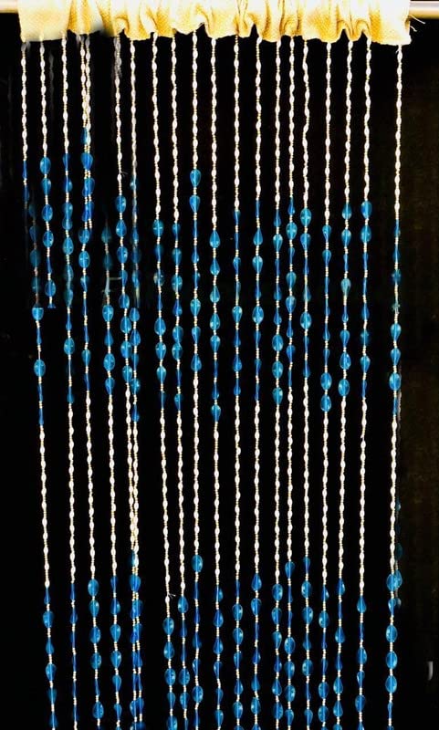 Transform Your Home with MACPAS Blue Sparkling String Beads Curtains