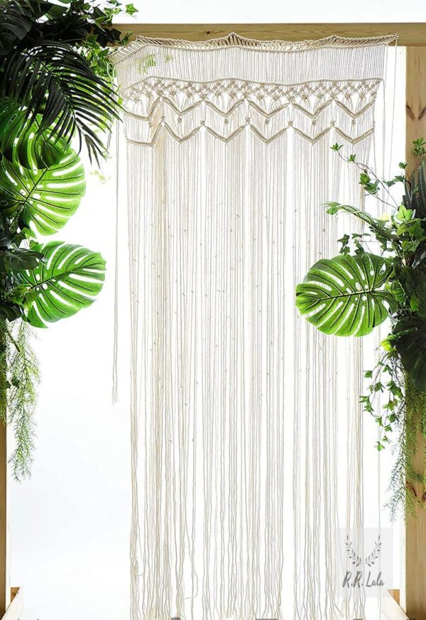 Macrame Curtain Wall Hanging: Boho Decor for Doorways and Windows