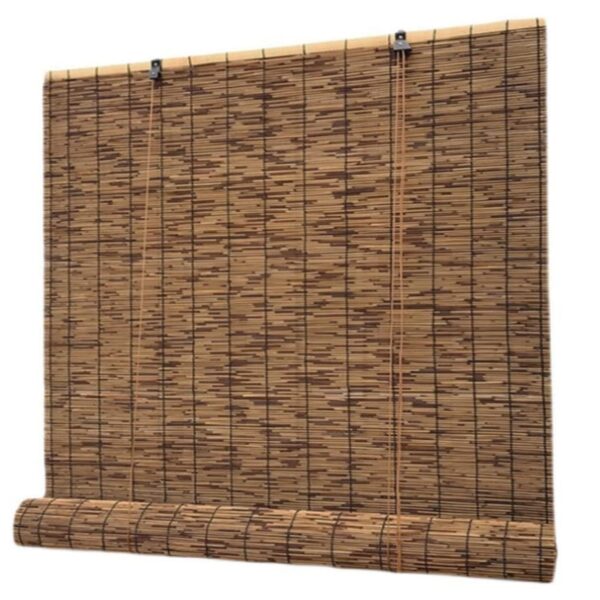 Outdoor Roller Blinds for Balcony and Office Privacy with Bamboo Shades