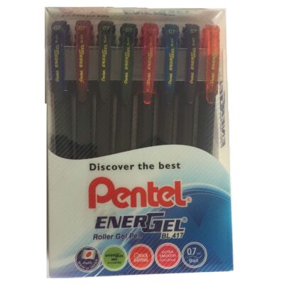 Pentel Colour Roller Gel Pen Set – Vibrant 8-Pack for Creative Projects