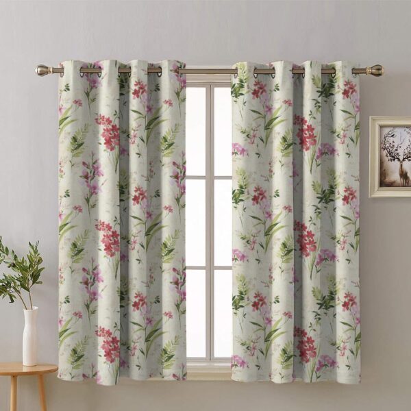 Premium Pink & White Blackout Curtains Set of 2 for Stylish Windows