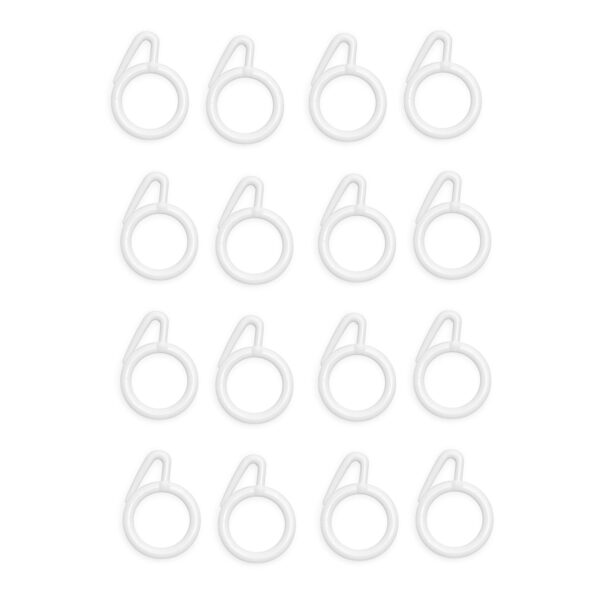 Premium Plastic Curtain Rings for Windows, Doors, and Bathrooms - 24 Pack