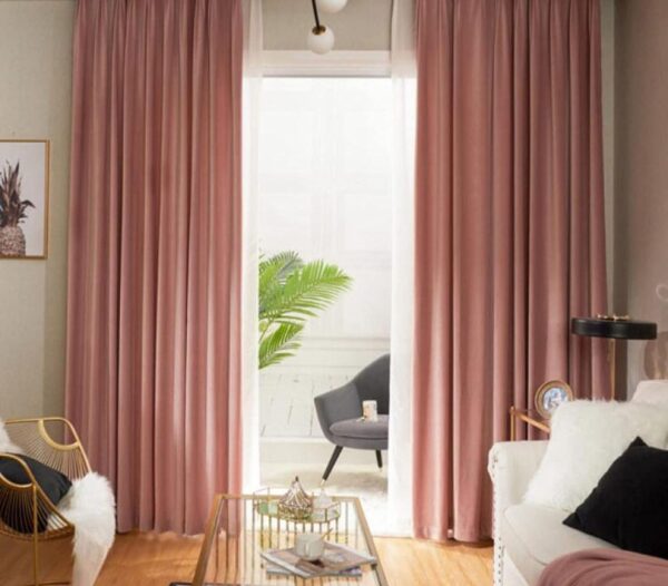 SENOR Blackout Curtains for Room Darkening - Thermal Insulated Dusty Rose Set