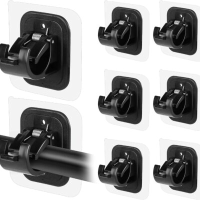 Self-Adhesive Curtain Rod Holders: No Drill, Adjustable and Nail-Free Solution