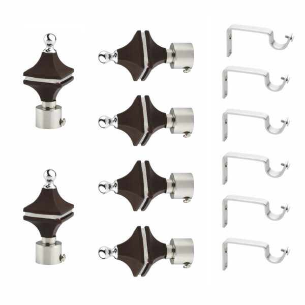 Stainless Steel Samosa Shape Curtain Brackets for Stylish Home Decor