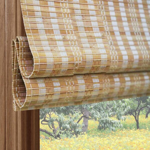 Stylish Bamboo Roller Shades for UV Protection and Light Filtering