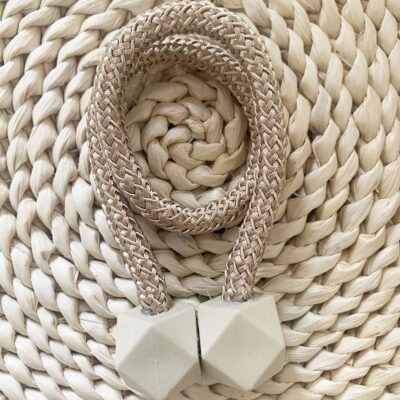 Stylish Beige Curtain Tiebacks for Living Room – Set of 2 Drapery Holdbacks
