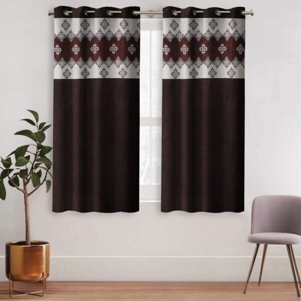 Stylish Brown Room Darkening Curtains for Bedroom and Living Room Decor