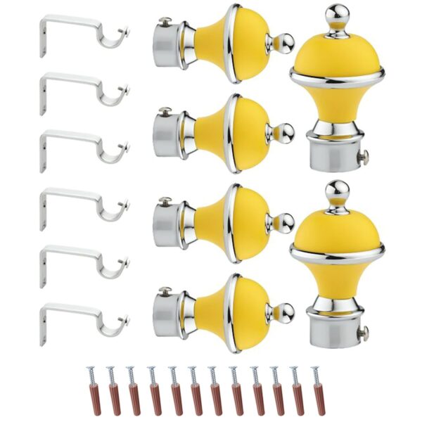 Stylish GLOXY Stainless Steel Curtain Bracket Holder for 1 Inch Rods