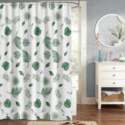 Stylish Kuber Industries PEVA Shower Curtain Set for Home and Hotels