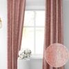 Stylish Peach Room Darkening Curtains - 9 Feet, Pack of 2