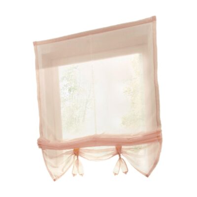 Stylish Roman Curtains: Tie Up Shade & Rod Pocket Window Valances in Wheat