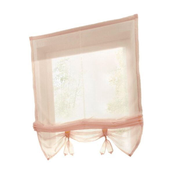 Stylish Roman Curtains: Tie Up Shade & Rod Pocket Window Valances in Wheat