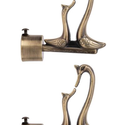 Swan Design Curtain Bracket Set for Elegant Doors and Windows