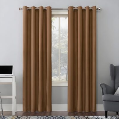 Tramb Solid Design 100% Blackout Curtains for Noise Reduction and Insulation