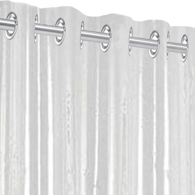 Transparent PVC Eyelet Curtains for Doors and Bathrooms – Waterproof 8 Feet Length