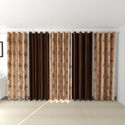 Tree Printed Polyester Curtains for Living Room and Bedroom Decor