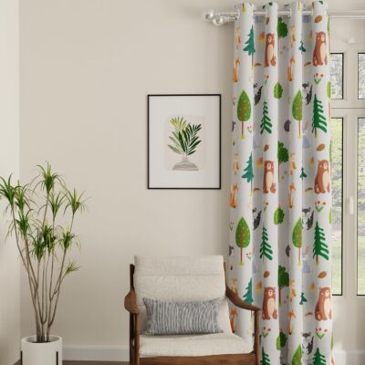 Urban Space Bugs Bunny Blackout Curtains for Long Doors – 80-85% Darkening