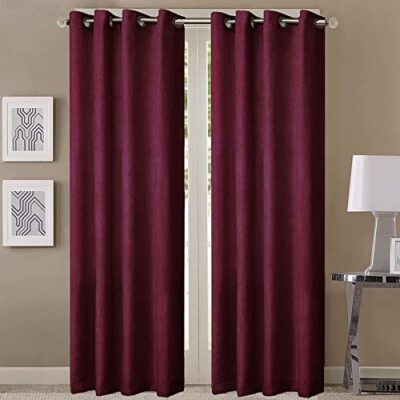 Vallabha Maroon Blackout Curtains: Perfect for Living Room and Office Use