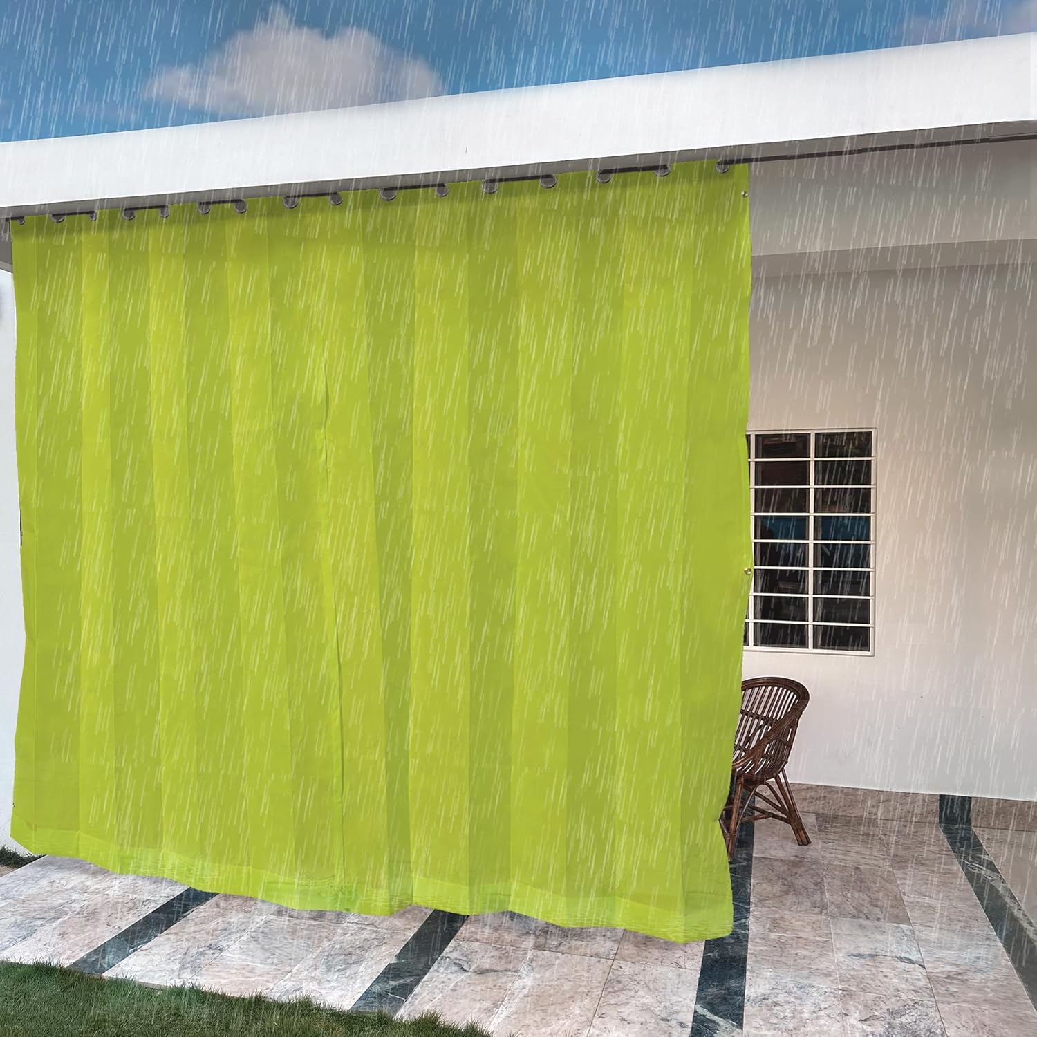 Transform Your Outdoor Space with Waterproof Balcony Curtains for Sun & Rain Protection