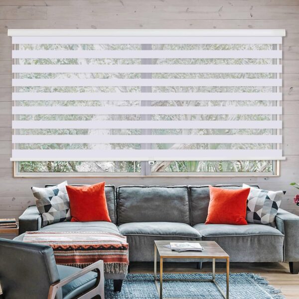 ZOKSUN Cordless Zebra Blinds: Stylish Light Control for Your Windows