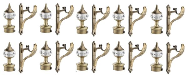 Zinc Antique Brass Curtain Supports for Stylish Door and Window Decor