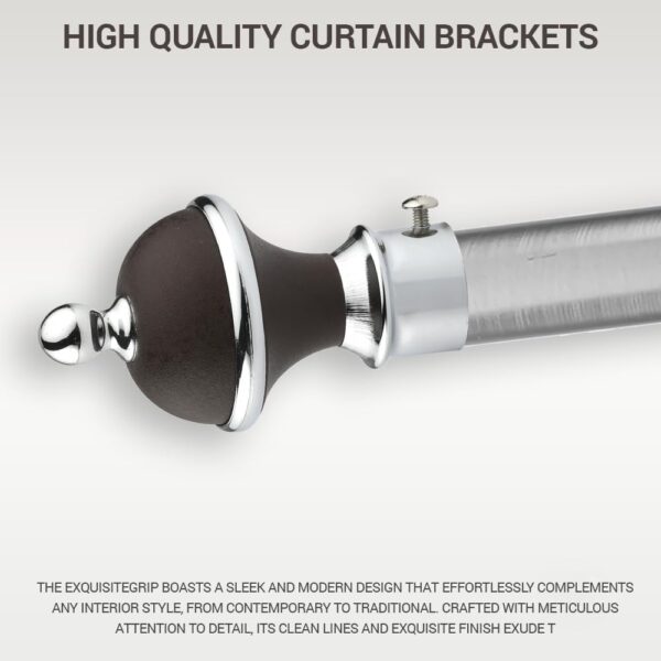 Stylish Window Curtains Bracket Set for 1 Inch Rods - Durable & Elegant - Image 4