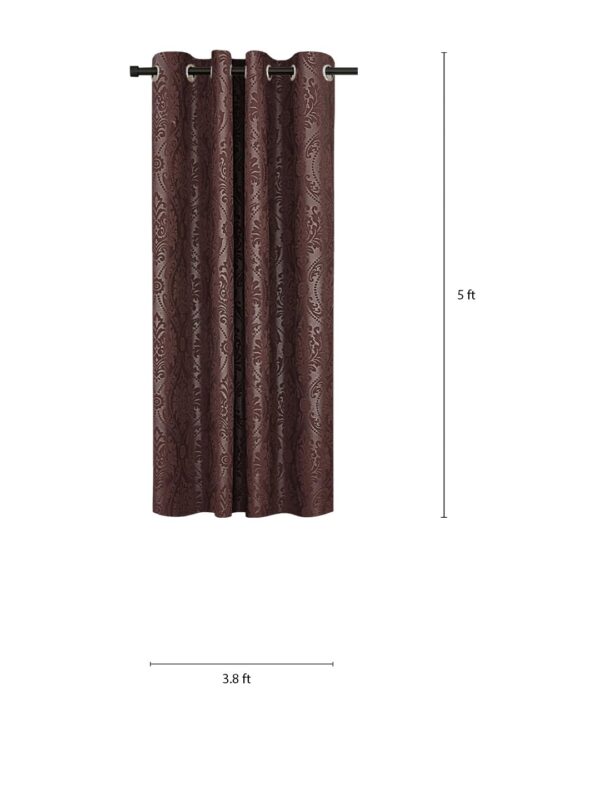 Stylish Brown Window Curtains - Solimo Polyester Blackout for Ultimate Privacy - Image 3