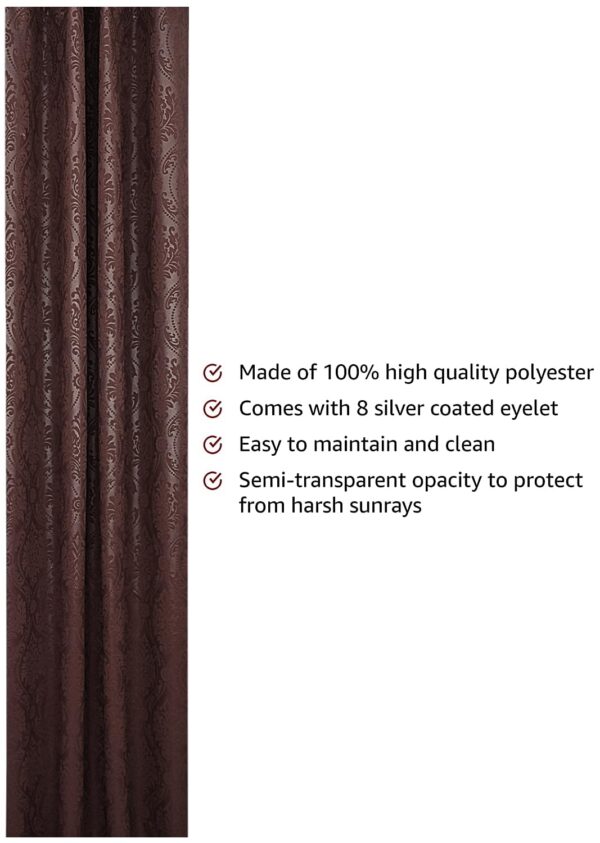 Stylish Brown Window Curtains - Solimo Polyester Blackout for Ultimate Privacy - Image 2