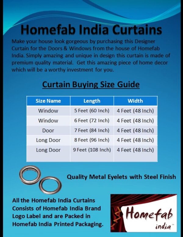 Stylish Brown Window Curtains: Homefab India's Modern 2 Piece Set for Your Home - Image 4