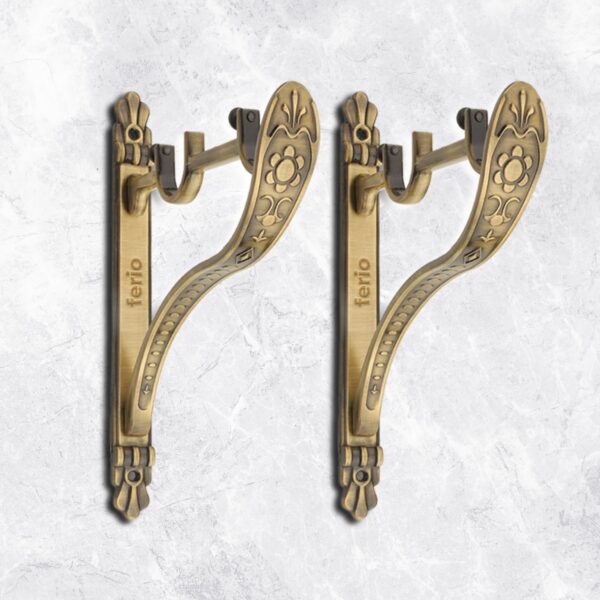 Stylish Zinc Alloy Curtain Holders for Window Curtains - Antique Brass Finish - Image 4