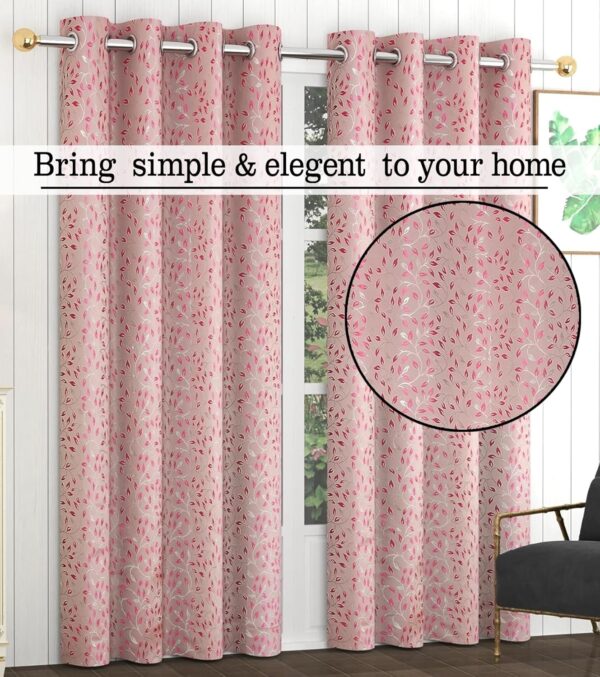 Stylish Window Curtains: Semi Blackout Pink Creepers for Modern Home Decor - Image 6