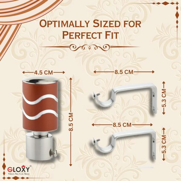 Stylish Window Curtains Brackets: GLOXY's 6 Pair Set for Elegant Support - Image 4