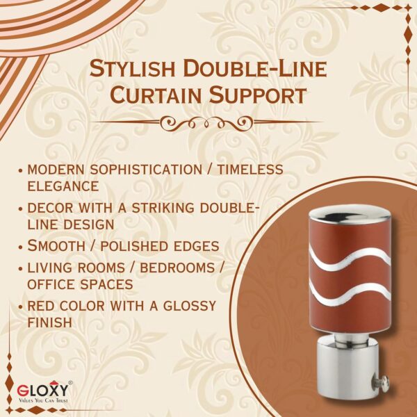 Stylish Window Curtains Brackets: GLOXY's 6 Pair Set for Elegant Support - Image 3