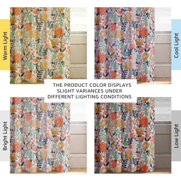 Stylish Window Curtains: 100% Blackout with Elegant White Roses Design - Image 3