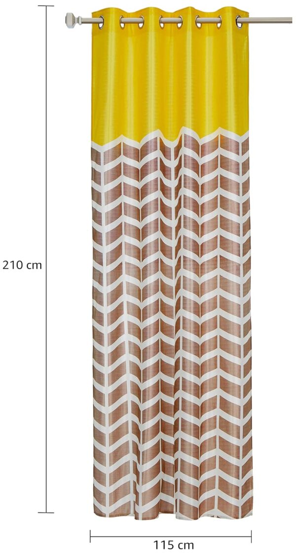 Stylish Yellow Door Curtains - Solimo Striped Print, Light-Filtering, 2 Panels - Image 4