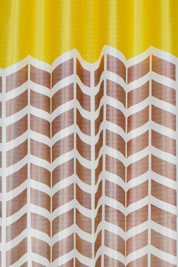 Stylish Yellow Door Curtains - Solimo Striped Print, Light-Filtering, 2 Panels - Image 3