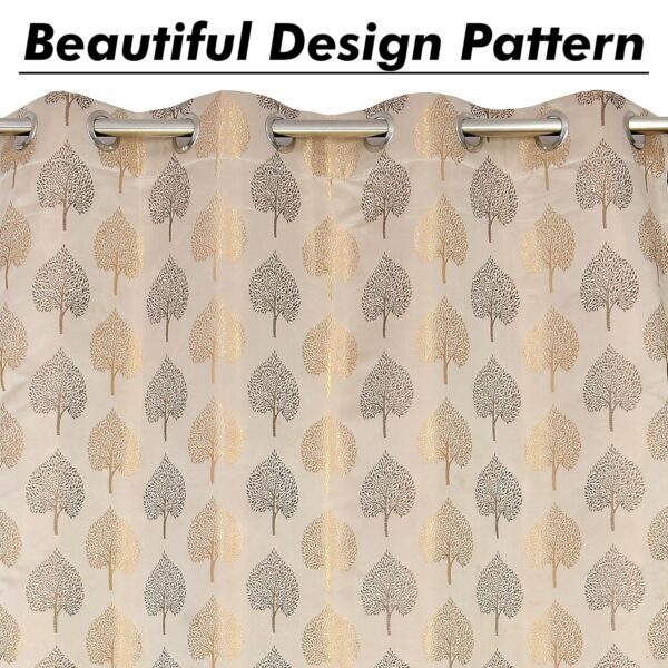 Elegant Lilac Leaf Window Curtains in Rich Jacquard Fabric for Your Home - Image 2