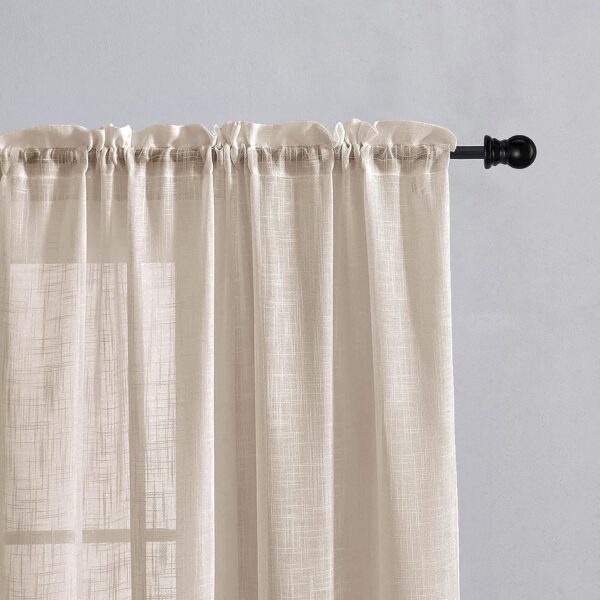 Elegant Beige Window Curtains for Living Room and Office Decoration - Image 3