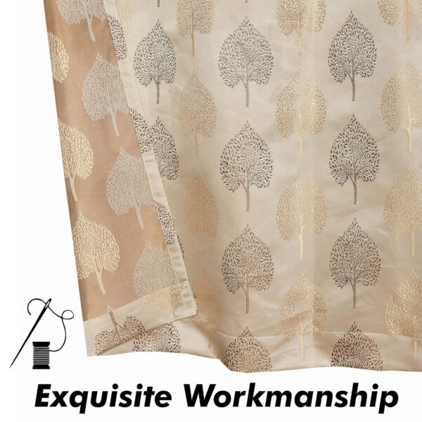 Elegant Lilac Leaf Window Curtains in Rich Jacquard Fabric for Your Home - Image 6