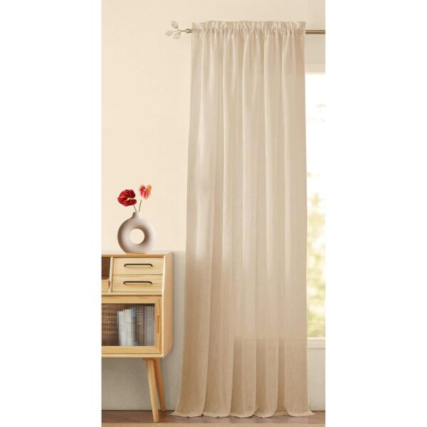 Elegant Beige Window Curtains for Living Room and Office Decoration