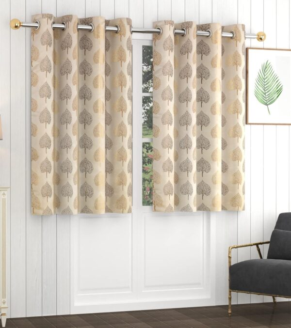 Elegant Lilac Leaf Window Curtains in Rich Jacquard Fabric for Your Home